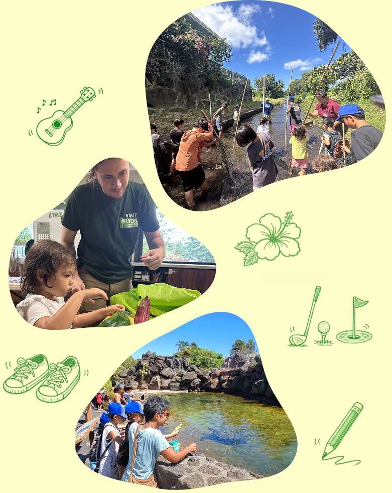 Children enjoying activities at Academia Aloha Camp